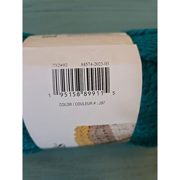ONE SKEIN Loops & Threads Charisme Acrylic Yarn Blue Grass - Lot 7950 Bulky 5 - Picture 9 of 10